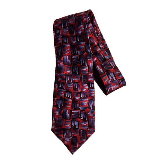 J Garcia Men's Tie Flaming Meadow Limited Edition Collection Forty-Four Red - Picture 1 of 5